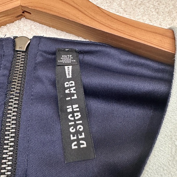 Design Lab Lord & Taylor Women’s Dress Blue Stitch Design Size XS - Picture 4 of 8